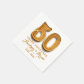 personalisiert 50. Jahrestag Serviette (Ecke)