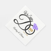 personalisiert 50. Jahrestag Serviette (Ecke)