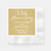 personalisiert 50. oder anderes Hochzeitstag Serviette (Vorderseite)