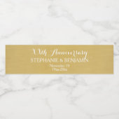 personalisiert 50. oder anderes Hochzeitstag Wasserflaschenetikett (Einzelnes Label)