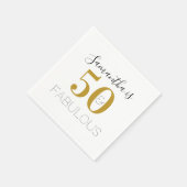 Personalisiert 50 und fabelhafte Goldene Geburtsta Serviette (Ecke)