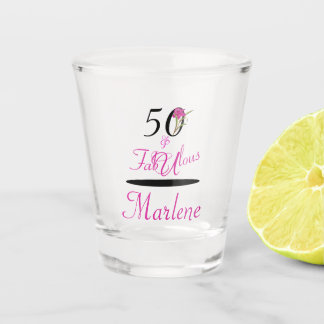 Personalisiert 50 und fabelhaftes Birthday Shot Gl Schnapsglas
