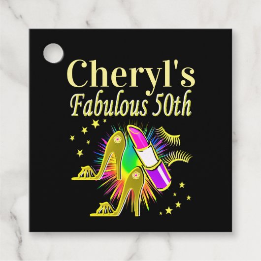 PERSONALISIERT 50 UND FABULOUS DIVA GESCHENKANHÄNGER (Vorderseite)