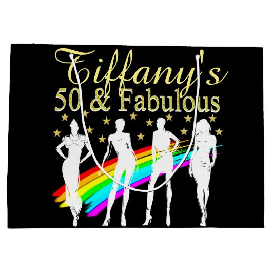 PERSONALISIERT 50 UND FABULOUS PHANTASTISCHE DIVA- GROßE GESCHENKTÜTE (Rückseite)