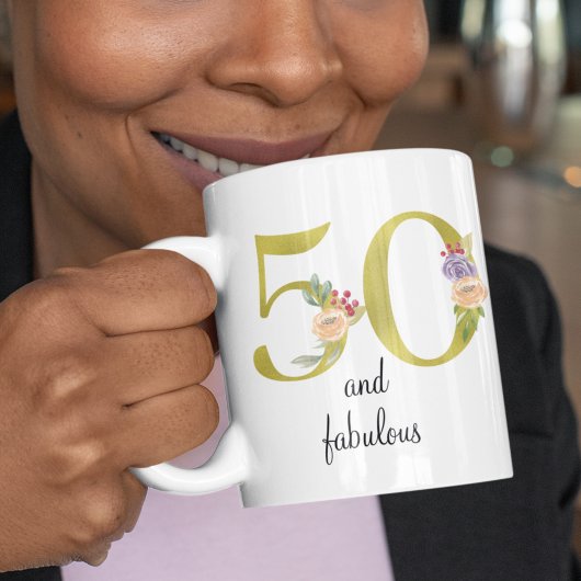 Personalisiert 50 und herrlich 50. Geburtstag Kaffeetasse