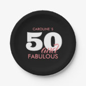 Personalisiert 50 und herrlicher Geburtstag Pappteller (Vorderseite)