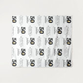 Personalisiert 50 und prächtige Geburtstagsgeschic Wandteppich (Vorderseite (Horizontal))