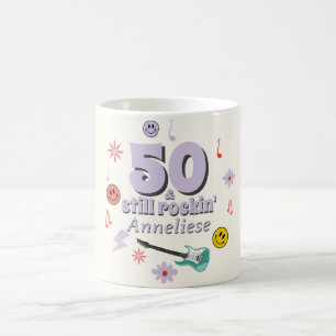 Personalisiert 50 und still Rockin Geburtstag Kaffeetasse