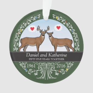 Personalisiert 55. Hochzeitstag, Buck & Doe Ornament