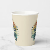 Personalisiert 55 Vintag 55. Geburtstag Pappbecher (Links)