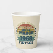 Personalisiert 55 Vintag 55. Geburtstag Pappbecher (Vorderseite)