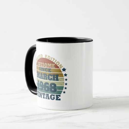 Personalisiert 55 Vintag 55. Geburtstag Tasse (Vorderseite Links)