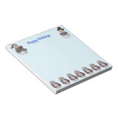 Personalisiert 5,5 x 6" Snowman-Ball Notizblock (angewinkelt)