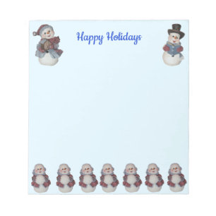 Personalisiert 5,5 x 6" Snowman-Ball Notizblock
