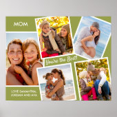 Personalisiert 5 Foto Collage MAMA Sie sind die be Poster (Vorne)