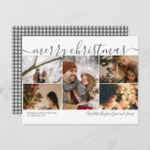 Personalisiert 5 Foto Frohe Weihnachtskarte Postkarte (Vorne/Hinten)