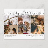 Personalisiert 5 Foto Frohe Weihnachtskarte Postkarte (Vorderseite)