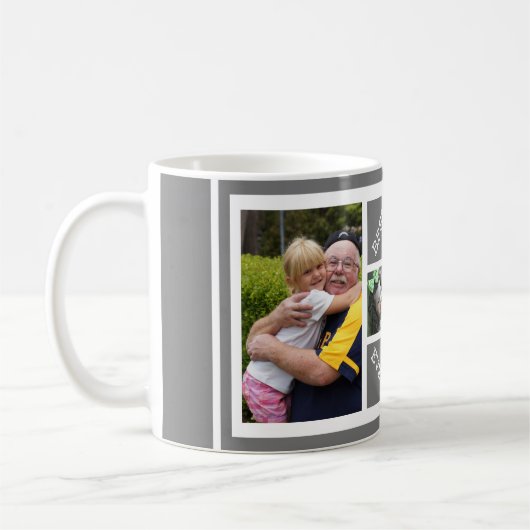 Personalisiert 5 Fotomaterial Bester Pop Pop je Kaffeetasse (Links)