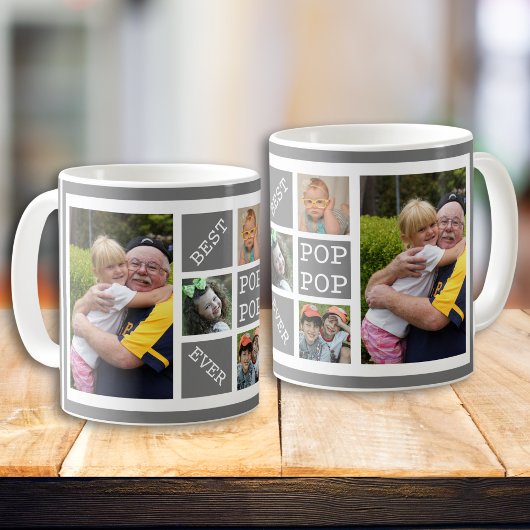 Personalisiert 5 Fotomaterial Bester Pop Pop je Kaffeetasse
