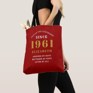 Personalisiert 60. Geburtstag 1961 Elegant Chic Re Tasche