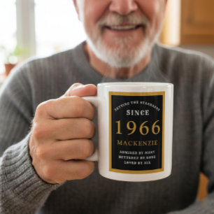 Personalisiert 60. Geburtstag 1961 Elegantes Schwa Kaffeetasse