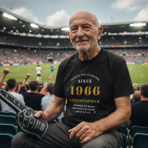 Personalisiert 60. Geburtstag 1966 Schwarzes Gold T-Shirt