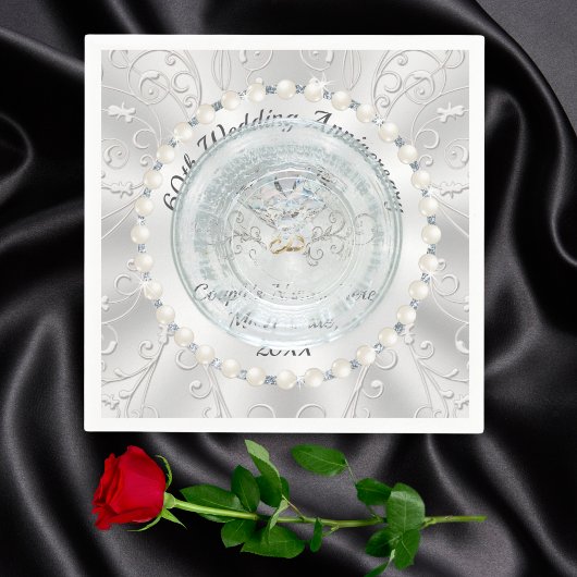 Personalisiert, 60. Hochzeitstag Napkins Serviette