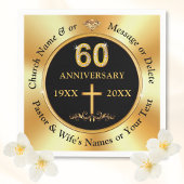 Personalisiert, 60. Kirchenjubiläum oder Hochzeit, Serviette