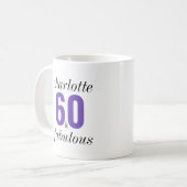 Personalisiert 60 und fabelhaftes 60. Geburtstagsg Kaffeetasse (Vorderseite Links)