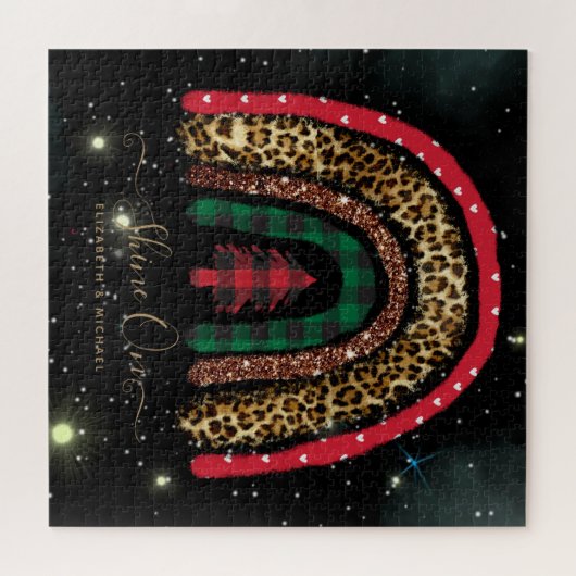 Personalisiert 676 Piece JIGSAW Weihnachts Rainbow Puzzle (Horizontal)