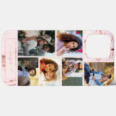 Personalisiert 6 Fotomaterial auf rosa Marmor Case-Mate iPhone Hülle (Rückseite (Horizontal))
