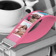Personalisiert 6 Fotomaterial Rosa Streifen