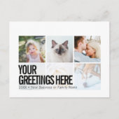Personalisiert 6 Fotos Moderne Universelle Grüße Postkarte (Vorderseite)