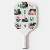Personalisiert 6 Fotos Pickleball Mama Lover Pickleball Schläger (Rückseite)
