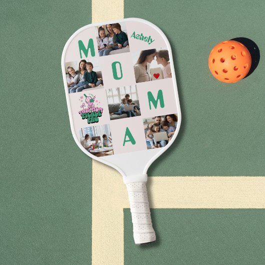 Personalisiert 6 Fotos Pickleball Mama Lover Pickleball Schläger