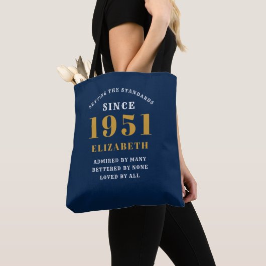 Personalisiert 70. Geburtstag 1951 Elegant Chic Bl Tasche (Von Nahem)