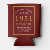 Personalisiert 70. Geburtstag 1951 Elegantes Rotes Dosenkühler (Vorderseite)