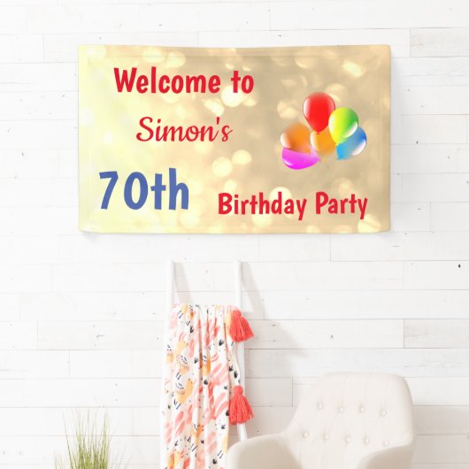 Personalisiert 70. Geburtstag Banner (Insitu)
