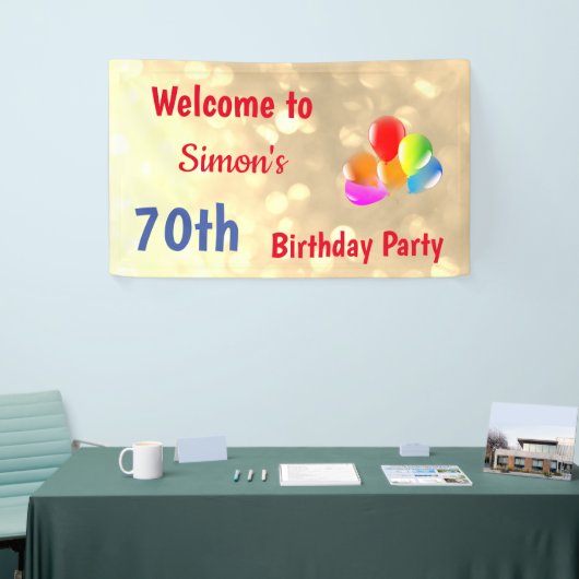 Personalisiert 70. Geburtstag Banner (Messeveranstaltung)