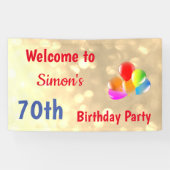 Personalisiert 70. Geburtstag Banner (Horizontal)