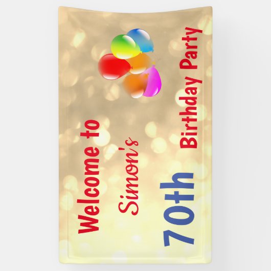 Personalisiert 70. Geburtstag Banner (Vertikal)