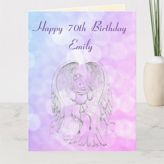 Personalisiert 70. Geburtstag Karte (Vorderseite)