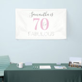 Personalisiert 70 und fabelhaft Modern Pink Birthd Banner (Messeveranstaltung)