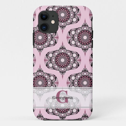 Personalisiert 70er Dusky Rose Cherry Blossom Mand Case-Mate iPhone Hülle (Rückseite)