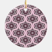 Personalisiert 70er Dusky Rose Cherry Blossom Mand Keramik Ornament (Hinten)