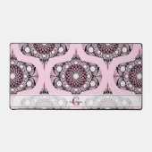 Personalisiert 70er Dusky Rose Cherry Blossom Mand Schreibtischunterlage (Vorderseite)