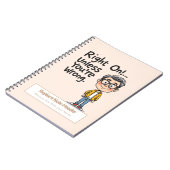Personalisiert 70er Slang Themed Notebook Notizblock (Linke Seite)