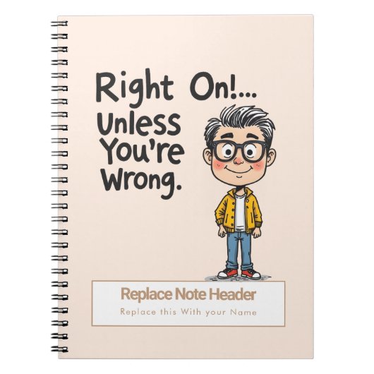 Personalisiert 70er Slang Themed Notebook Notizblock (Vorderseite)
