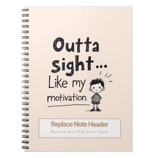 Personalisiert 70er Slang Themed Notebook Notizblock (Vorderseite)