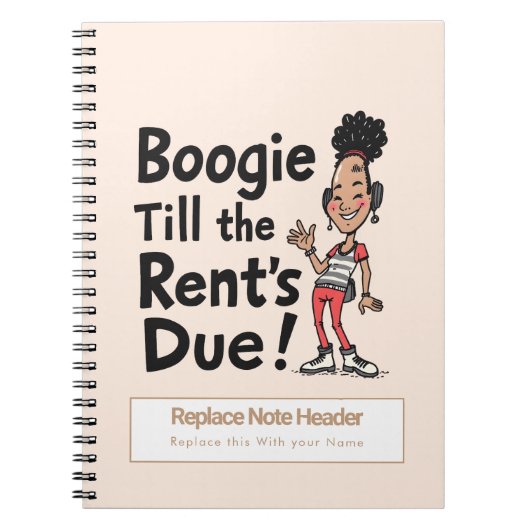Personalisiert 70er Slang Themed Notebook Notizblock (Vorderseite)